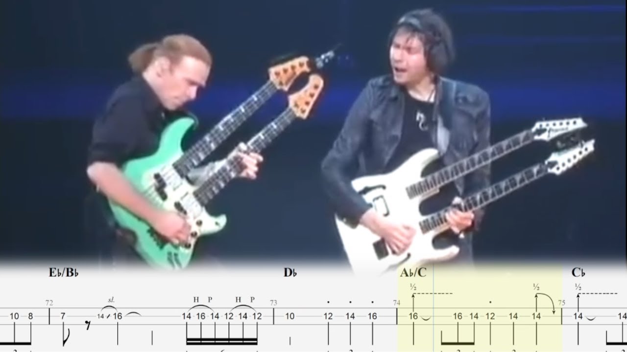 Double Neck Guitar With... THREE STRINGS?!?! Paul Gilbert Solo Tab