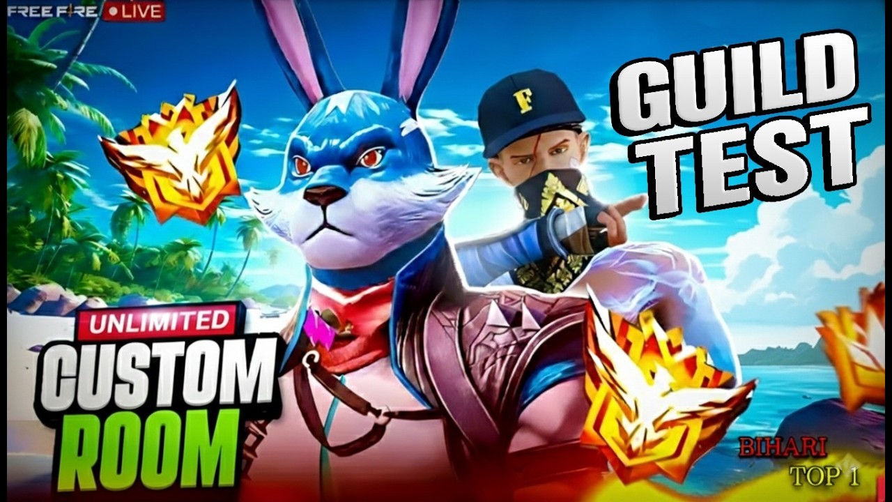 GUILD TEST 1VS4 COMPETETIVE 1vs6 CUSTOM ROOM ON LIVE - BIHARI TOP 1