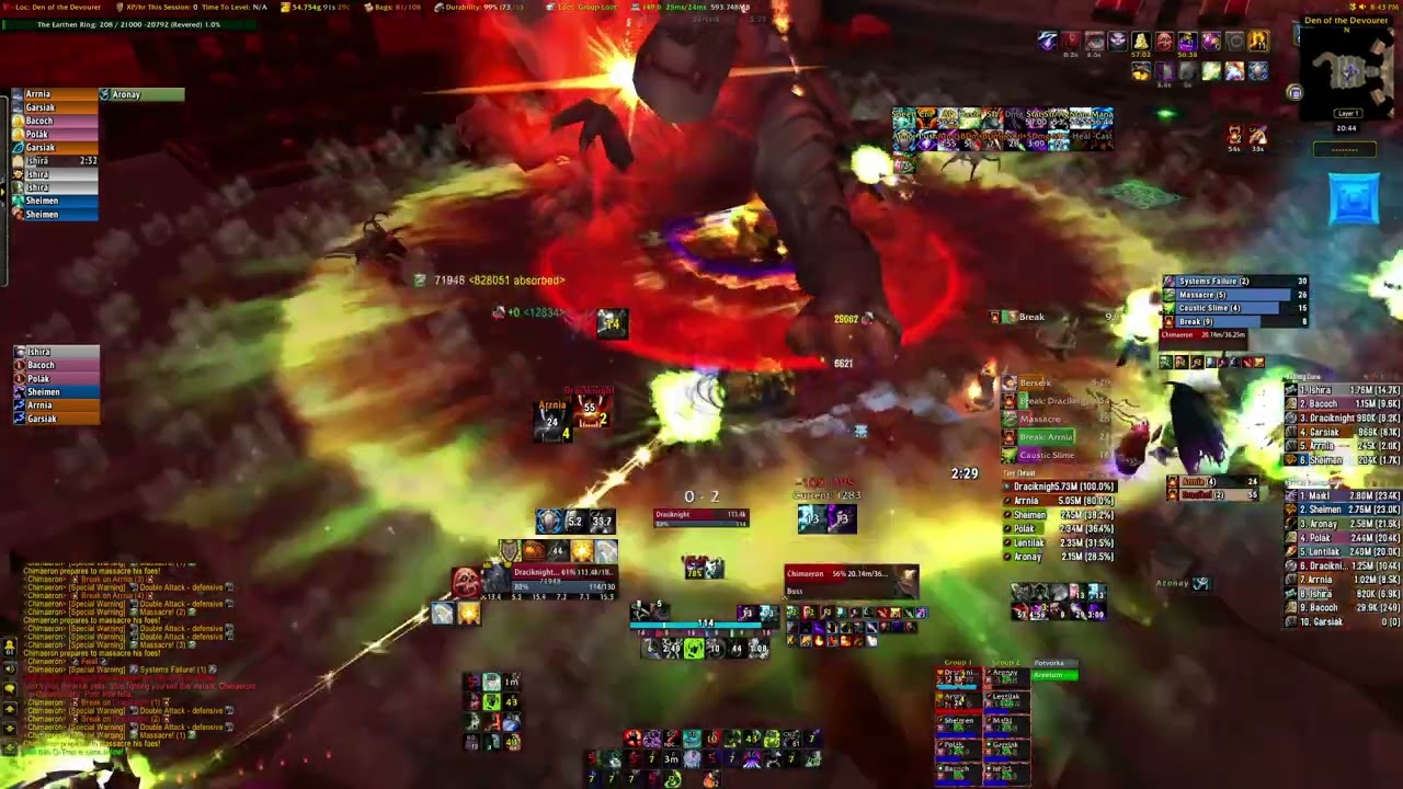 STORM vs Chimaeron Heroic 10 - Blood DK POV | Cataclysm Classic