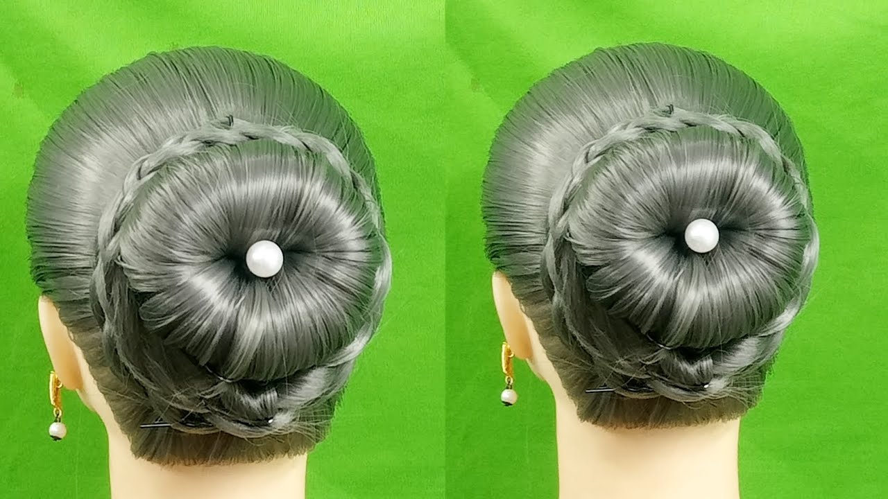 Easy And Elegant Hairstyles For Long Hair |Hairstyle For Lahanga For Long Hair |#easyhairstyle.