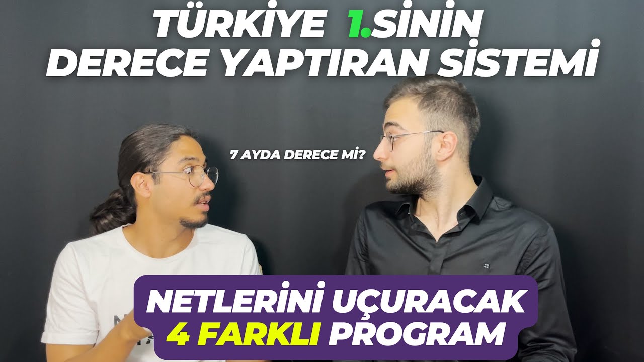 Türkiye 1.sinin Çalışma Programı | 7 ayda derece yaptıracak 4 farklı program #yks #yks2024 #tyt