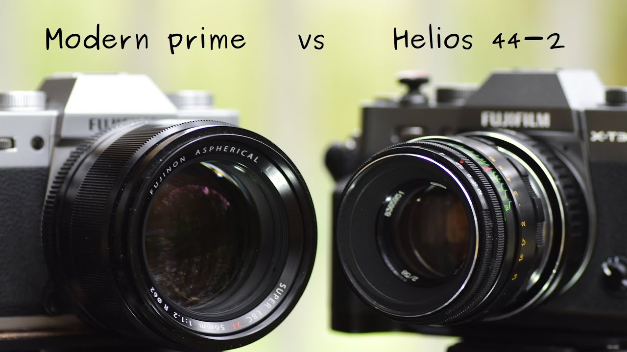 Helios 44-2 goes against a modern prime lens - Fuji 56mm F/1.2. - Does Helios stand a chance?