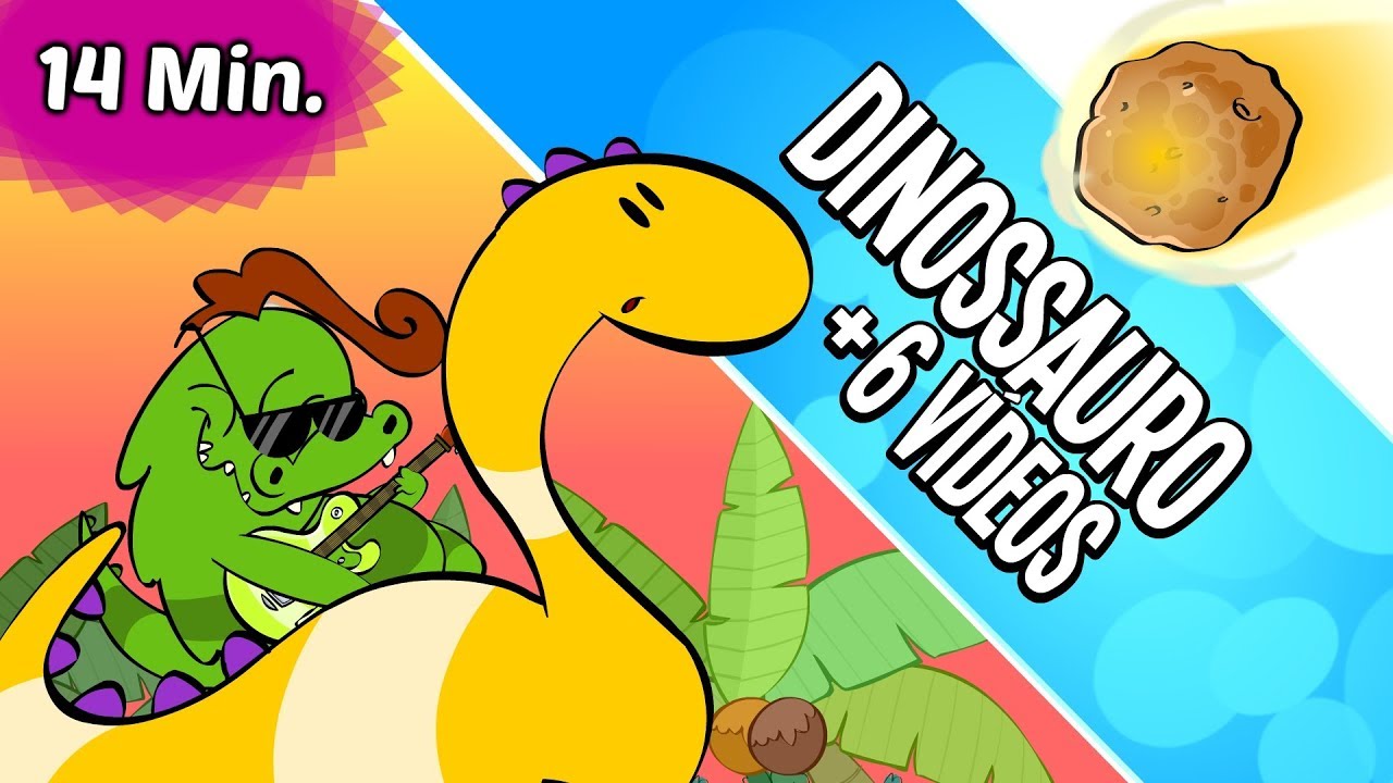 DESENHO INFANTIL - Dinossauro + 6 músicas infantis animadas