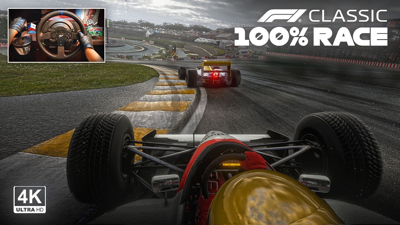 Ayrton Senna's Mclaren MP4/6 V12 - 1991 Brazilian GP 100% Race | F1 Classic Steering Wheel Gameplay