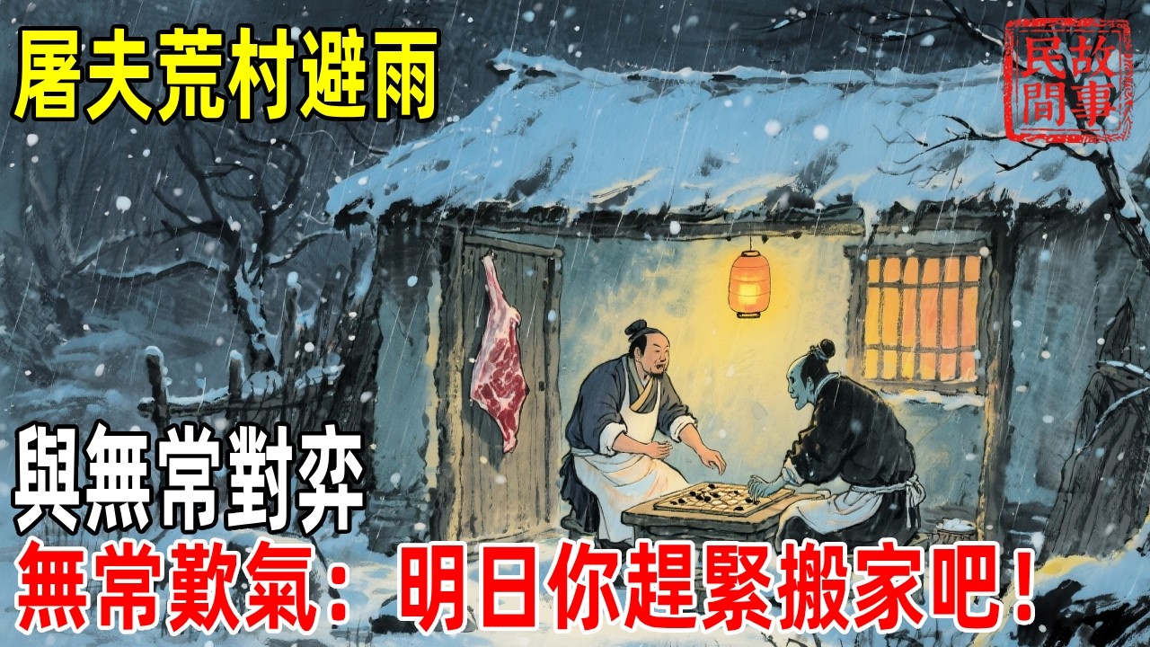 屠夫荒村避雨與無常對弈，無常歎氣：明日你趕緊搬家吧！【壓箱底的舊事】#故事#民间故事#故事会#民間故事#故事會#温馨故事#民间传统故事