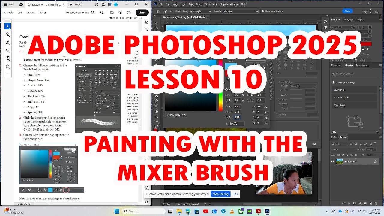 Adobe Photoshop Classroom in a Book 2025 Урок 10 &mdash; Видеоурок по рисованию микс-кистью