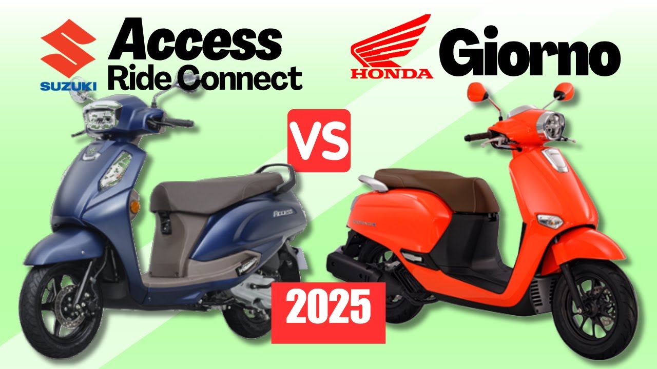 Suzuki Access Ride Connect против Honda Giorno+ | Сравнение бок о бок | Характеристики и цена | 2025