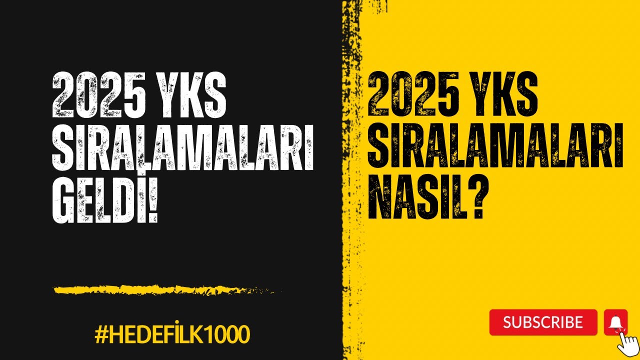 2025 YKS ÜNİVERSİTE SIRALAMALARI!! SEKTÖRÜN İLK VİDEOSUU! #yks 