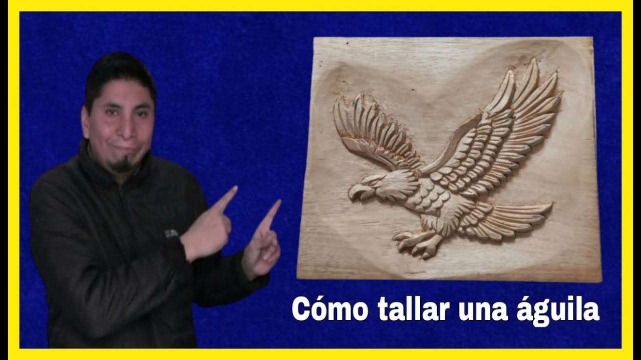 Águila tallado en madera a mano desde cero, con gubias (Principiantes)