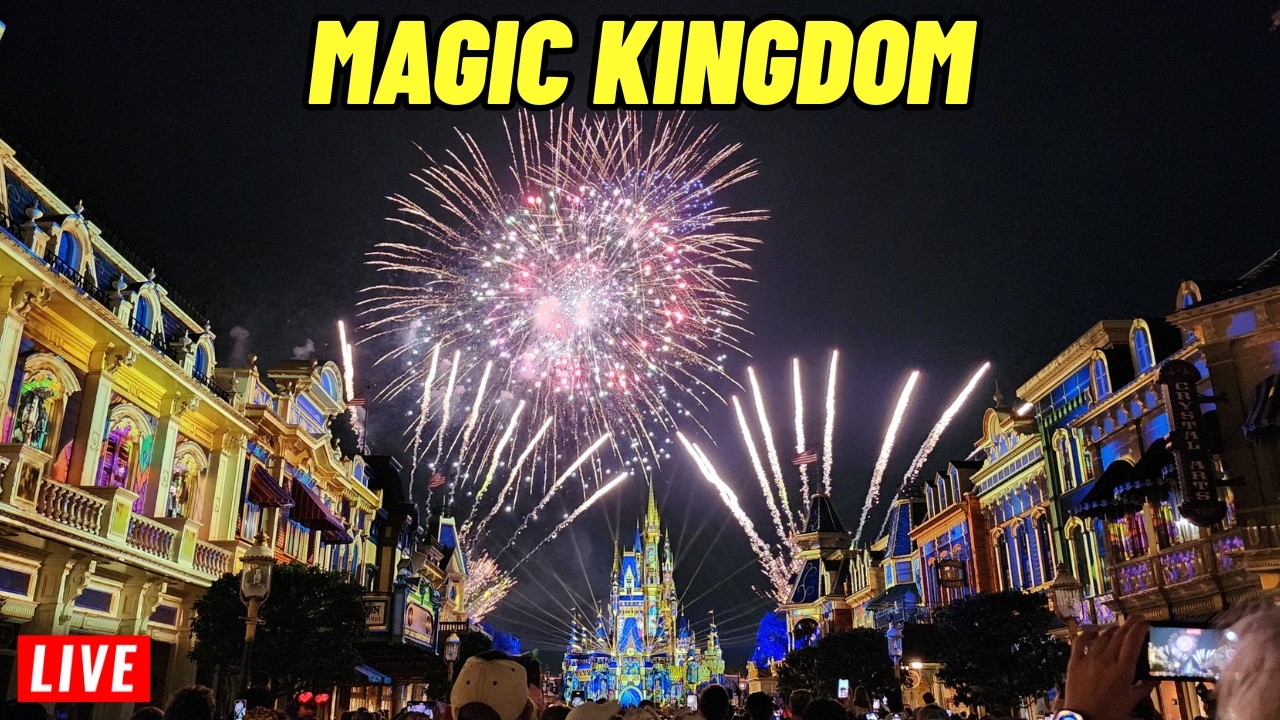 🔴Live Magic Kingdom Wednesday Parades and Fireworks at Walt Disney World 4/8/2026