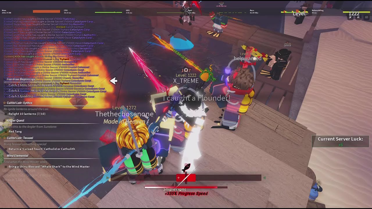 Admin abuse in fisch!