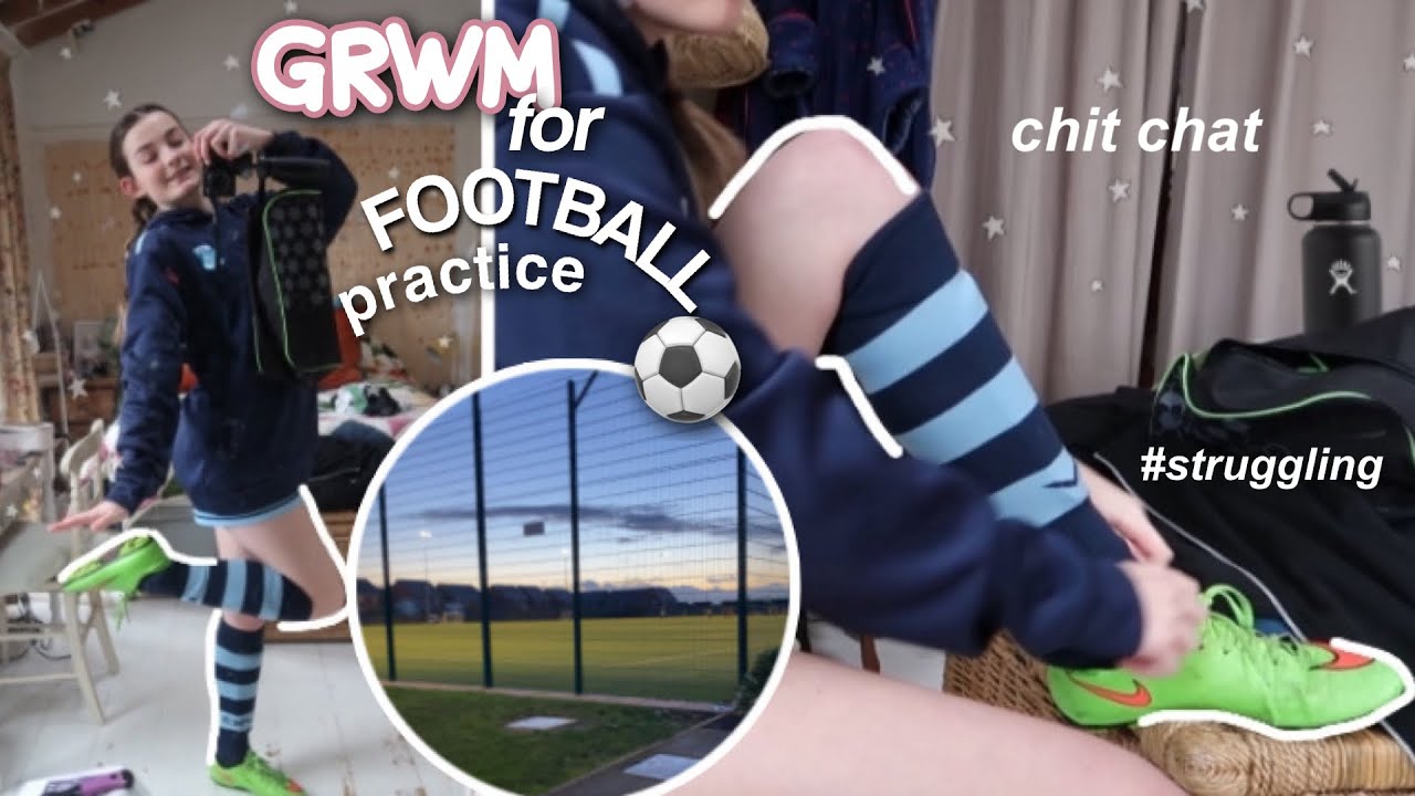 *chit chat* GRWM for FOOTBALL practice ⚽️🤍 *catch up with me* | April May