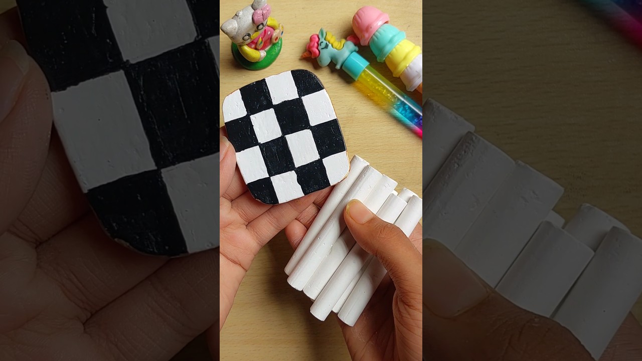 ♟️CHESS FROM CHALK || PART 2✨️ #crafts #chalk #chalkpainting #shorts