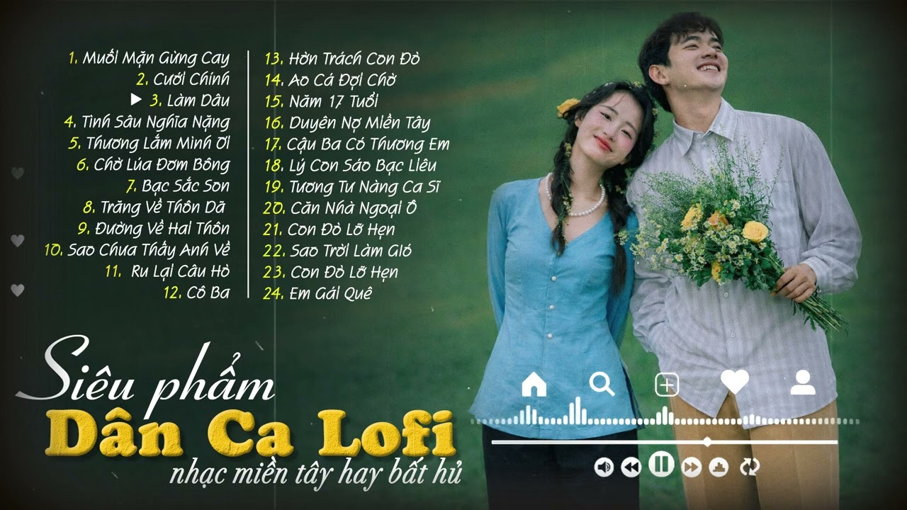 24 Ca Khúc Dân Ca Lofi Đang Bão Mạng Xã Hội 2026 - Nhạc Miền Tây Lofi Chill Nghe Để Thư Giãn