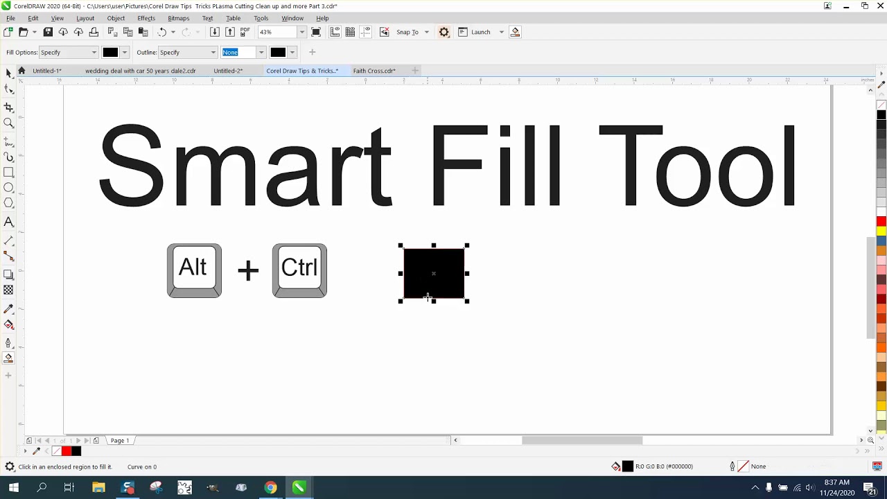 Corel Draw Tips & Tricks Smart Fill tool more info