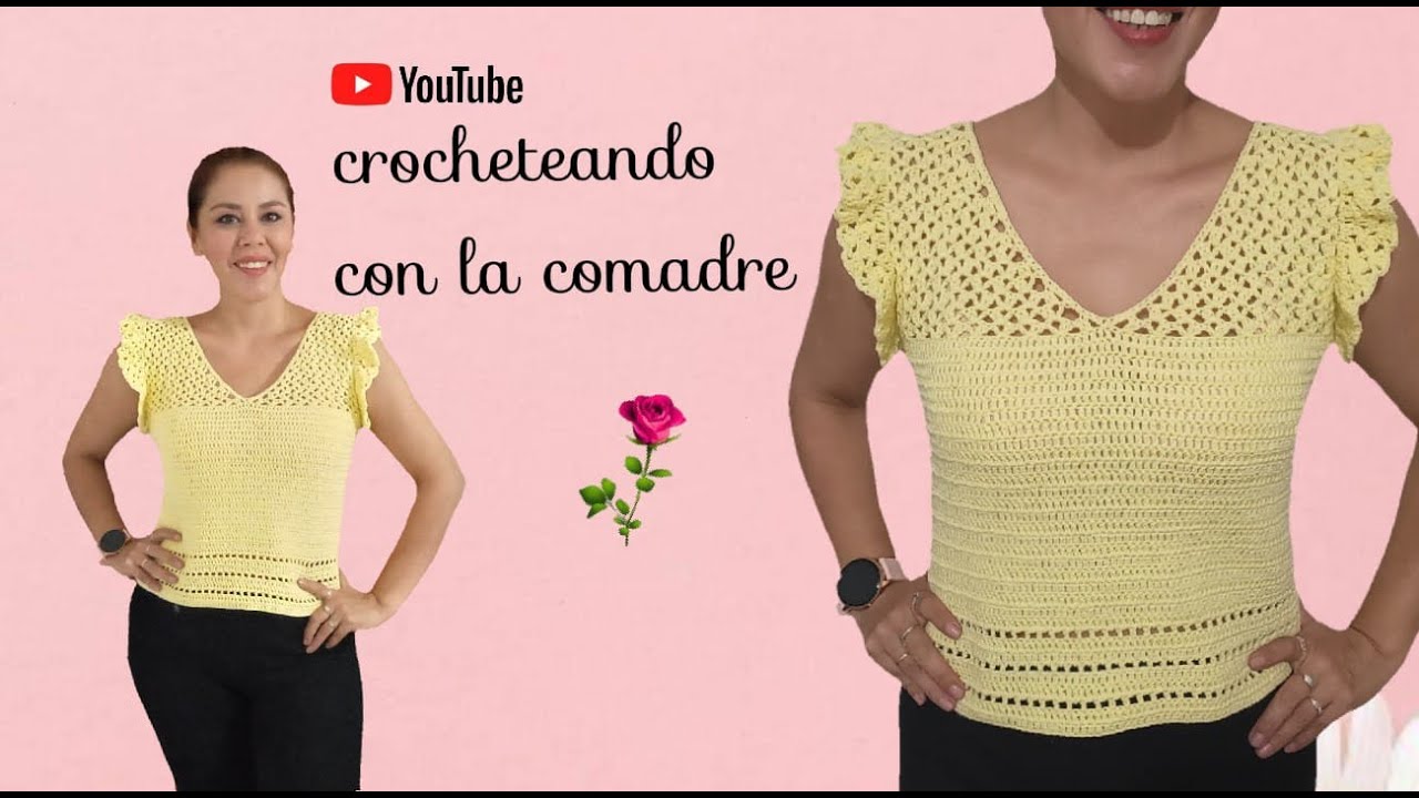 💄😘COMO HACER BLUSA COQUETA A CROCHET PARTE #1 FACIL Y RAPIDO CROCHETEANDO CON LA COMADRE✔