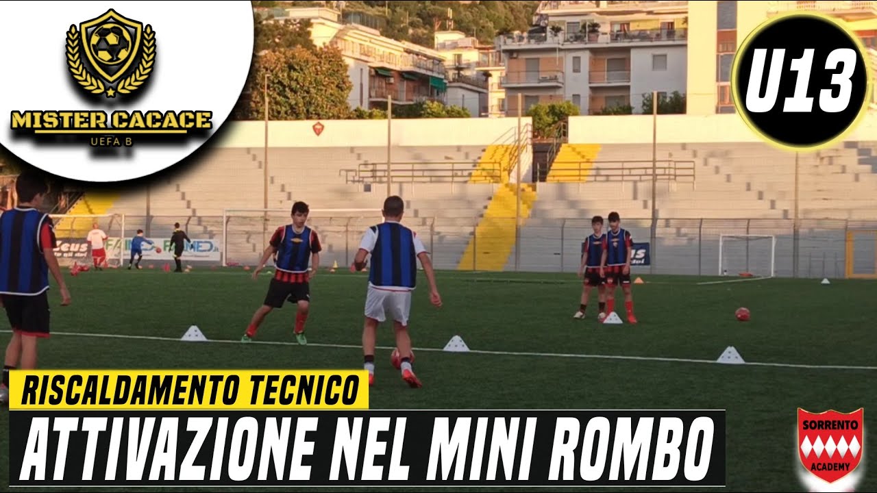 ALLENAMENTO ESORDIENTI: ATTIVAZIONE NEL MINI ROMBO | SCUOLA CALCIO
