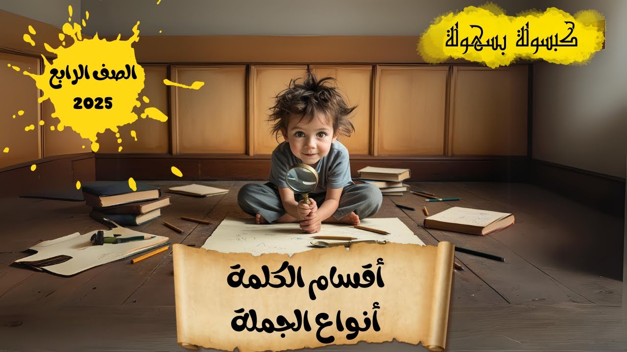 شرح درس اقسام الكلام وأنواع الجملة للصف الرابع الابتدائي - اللغة العربية | الصف الرابع | أقسام الكلم