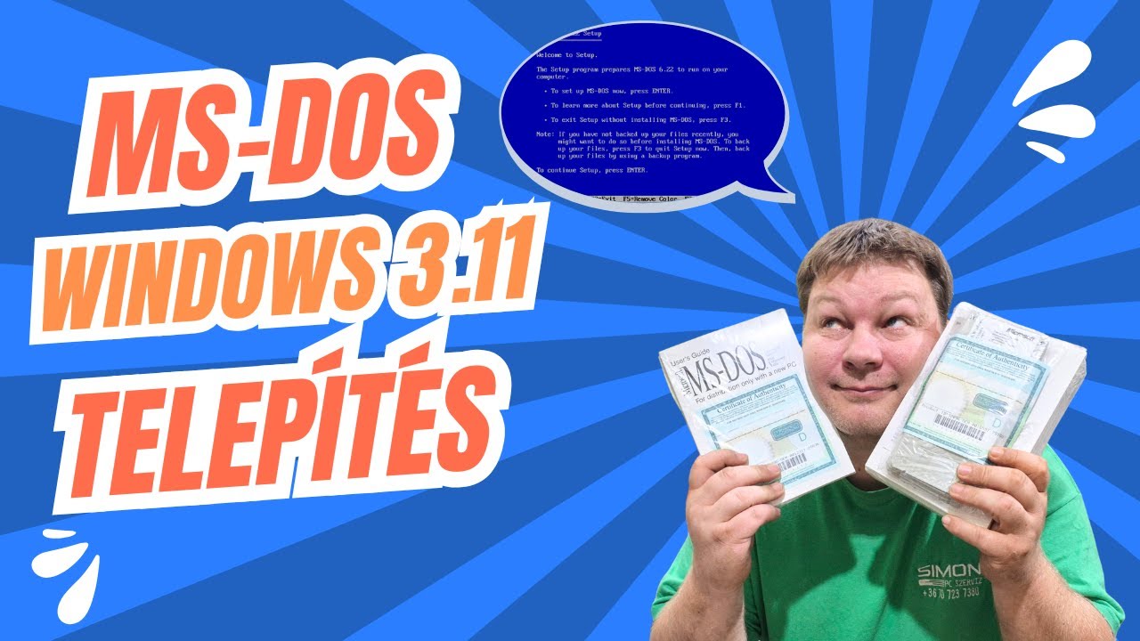 MS-DOS 6.22 &eacute;s Windows 3.11 telep&iacute;t&eacute;s - VESA BUS-os 486 - 2. r&eacute;sz