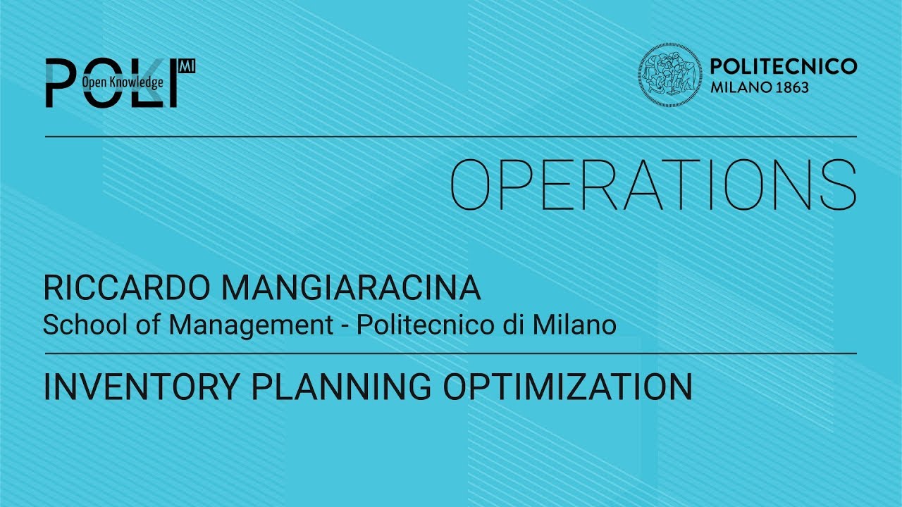 Inventory Planning Optimization (Riccardo Mangiaracina)