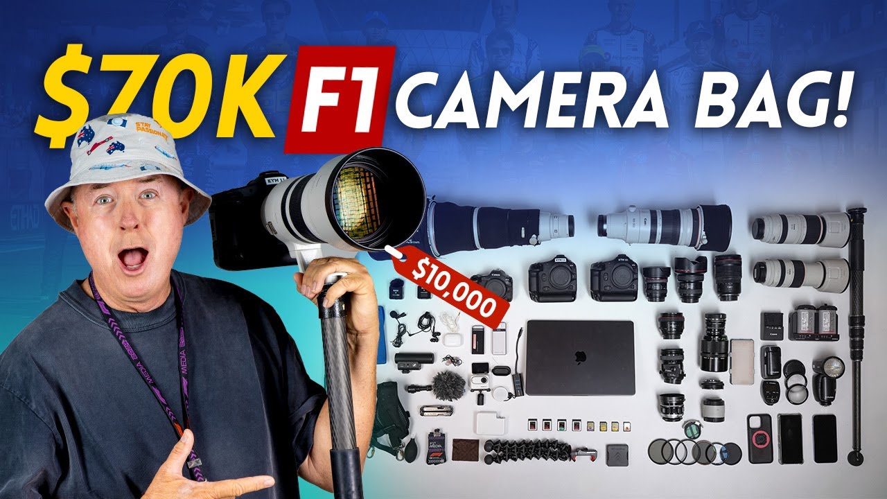 Inside an F1 PHOTOGRAPHER’S $70k Camera Bag!