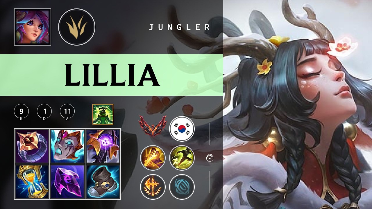 Lillia Jungle vs Jarvan IV - KR Grandmaster Patch 26.04