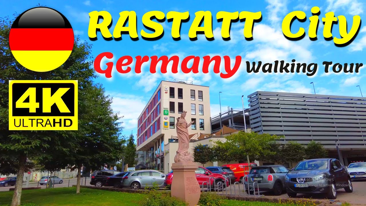 Germany Walking Tour 4K - Walking Tour in RASTATT City - Travel to Germany 2022 - 4K 60f UHD