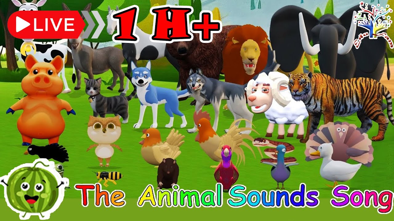1 Hour of Fun! ⏰ Animal Sounds, Hickory Dickory Dock, Old MacDonald, Humpty Dumpty | edufam Nursery
