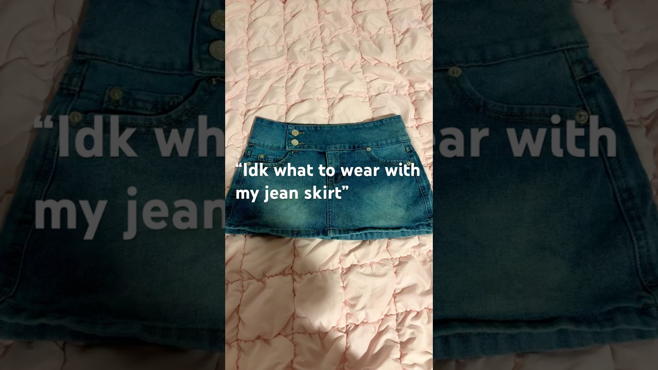 How to style a jean skirt! #style #outfit #ideas #outfitinspo #teen #viral #trending #blowup #fyp