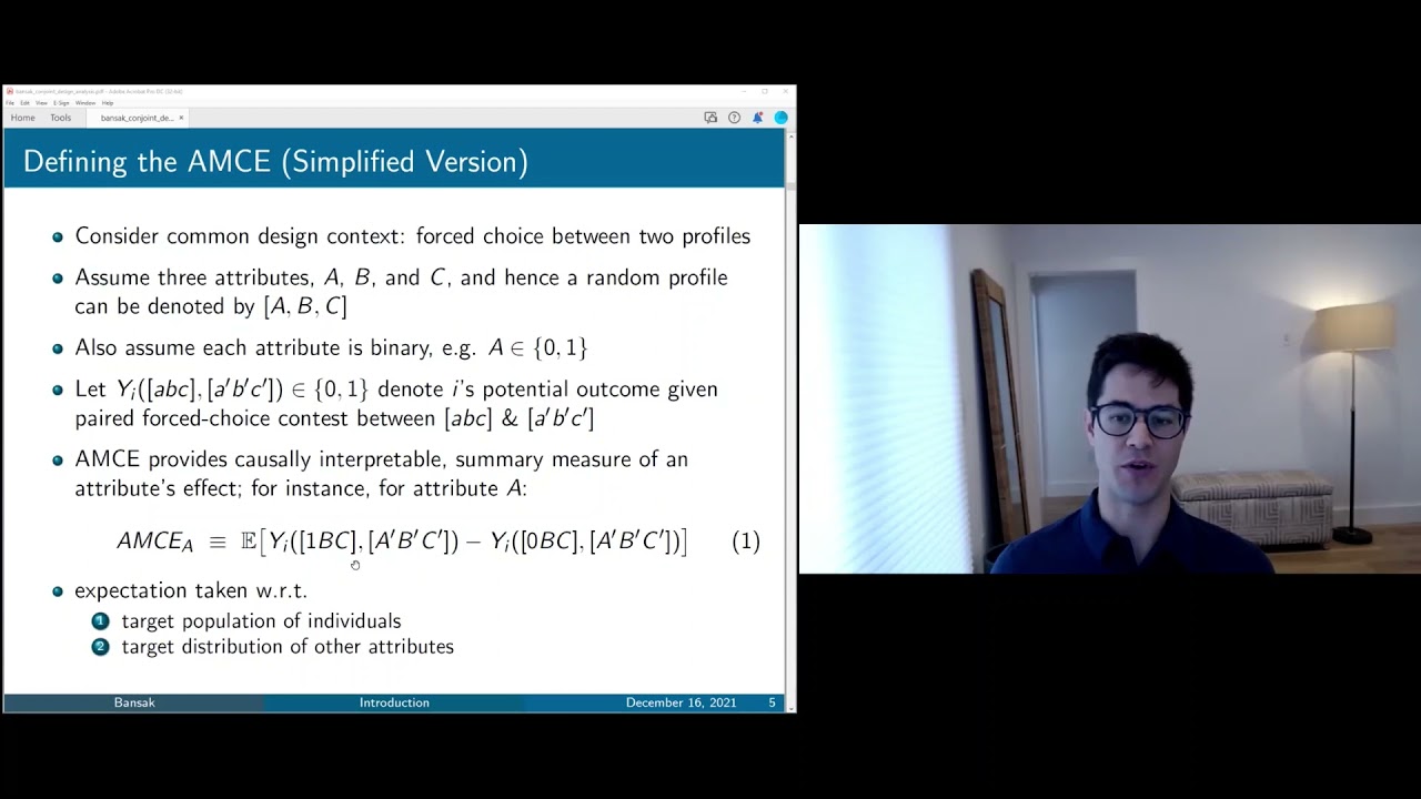 Kirk Bansak - Recent Research in the Design and Analysis of Conjoint Experiments