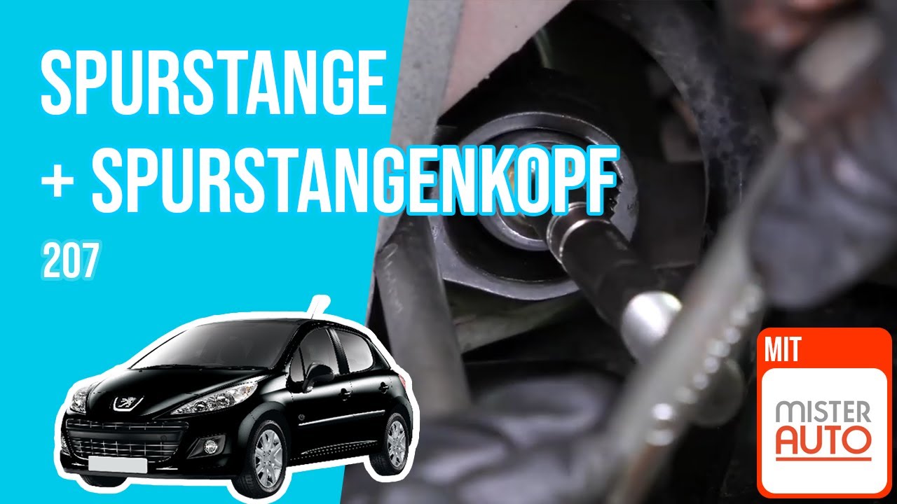 Wie Peugeot 207 Spurstange, Spurstangenkopf wechseln 🚗