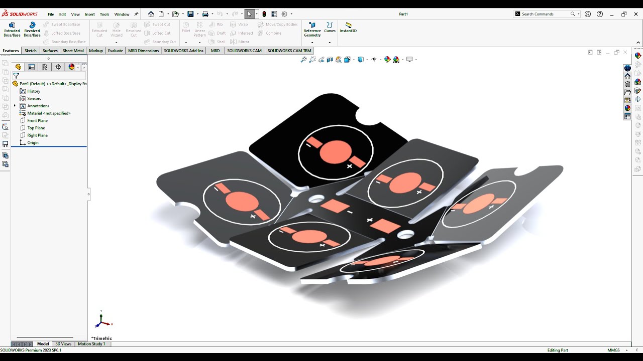 SolidWorks Power LED PCB