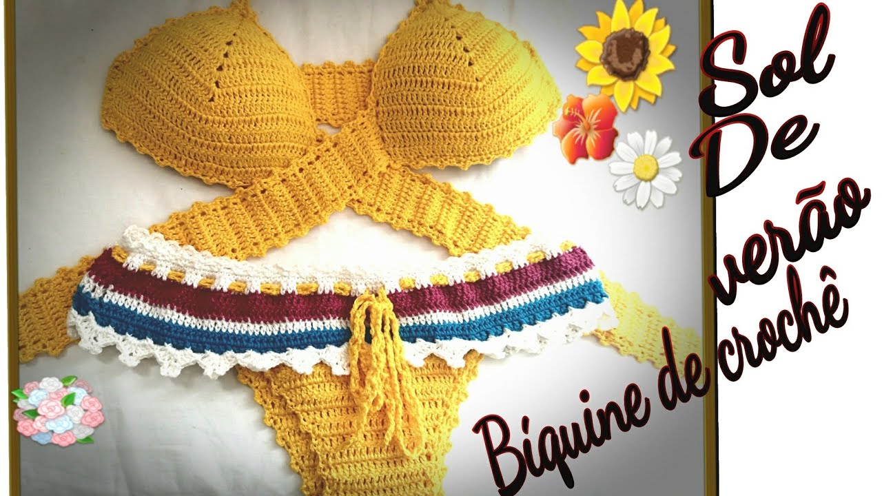 Biquine de crochê top parte de cima 2018
