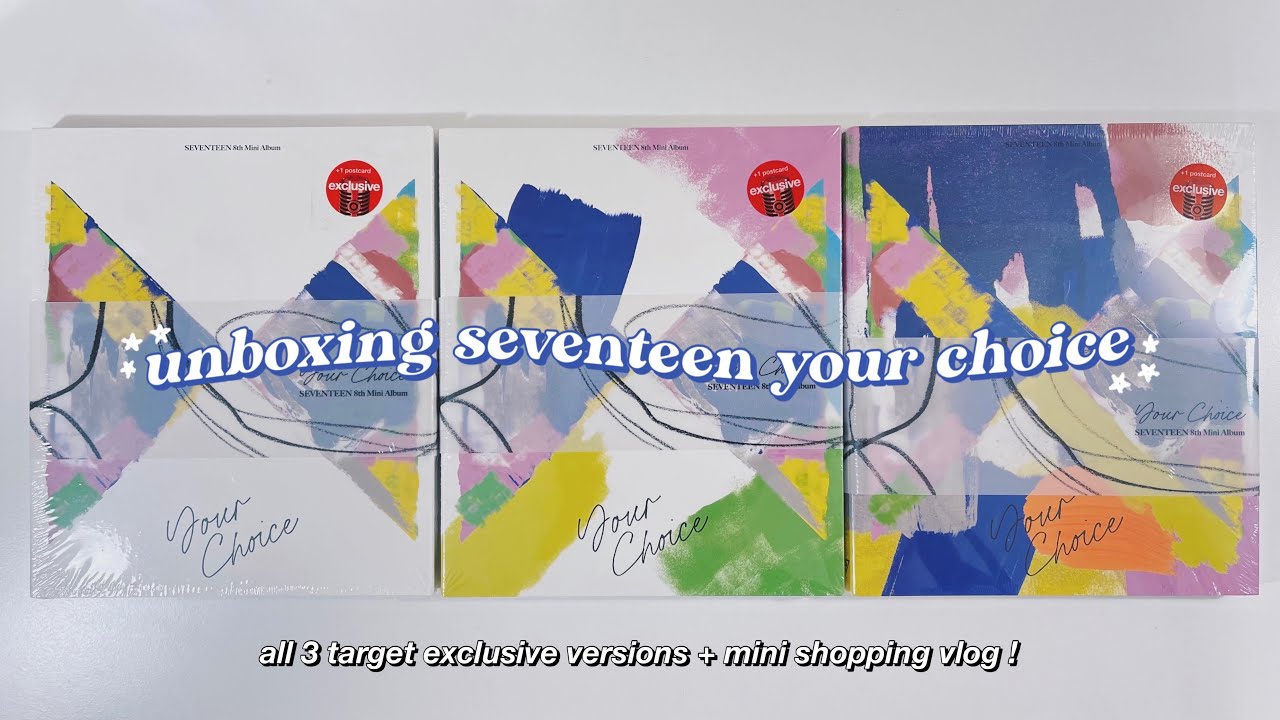 unboxing seventeen your choice albums + mini shopping vlog ✰ all 3 target exclusive versions !