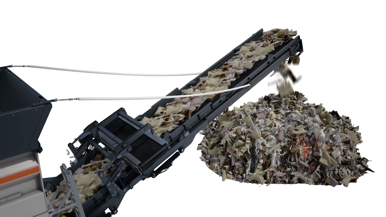 Animation des mobilen Vorzerkleinerers M&J 4000