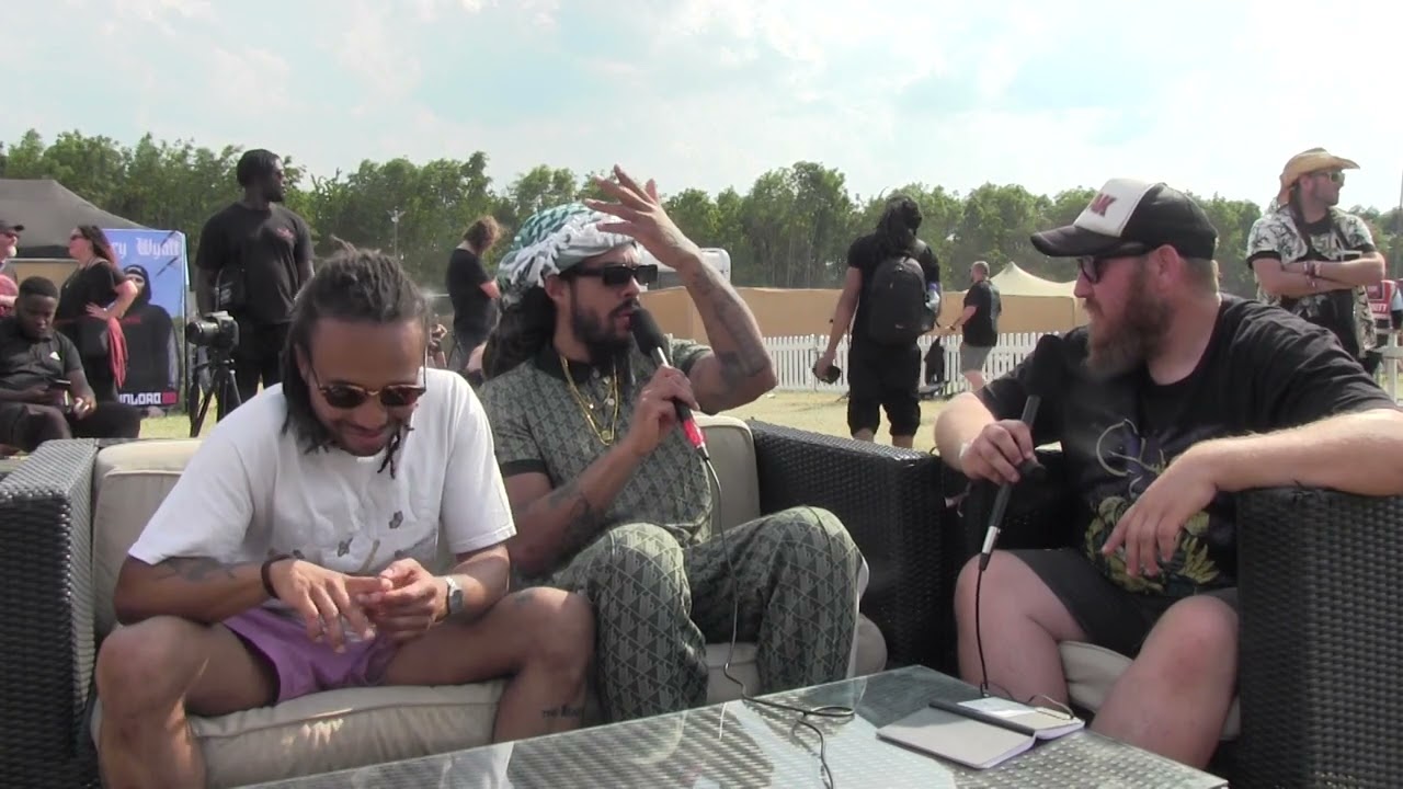 Cory Blose chats with Bob Vylan for TotalRock at Download