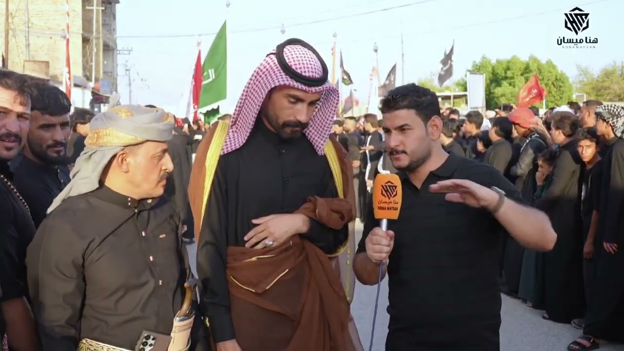 اللقاء مع الشاعر المهوال عبد الحسين الحاتمي في ميدان ابالفضل العباس وزير الشجاعة رابطة شيخ الانصار