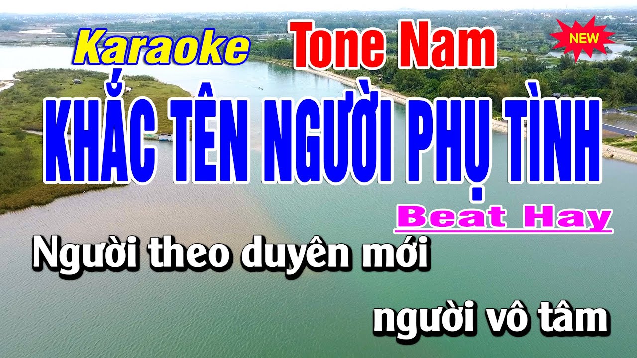 🎤 Khắc Tên Người Phụ Tình Karaoke Tone Nam | Beat Hay 🎶 | Bạch Duy Sơn