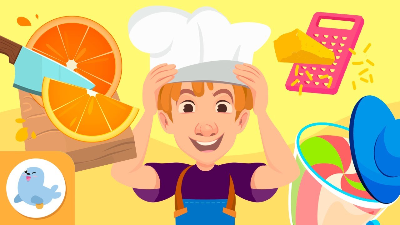 I VERBI in cucina per bambini - Vocabolario per bambini - Raccolta
