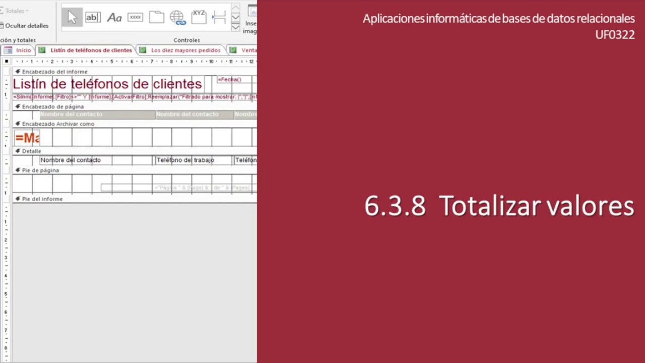 6.3.8 Totalizar valores