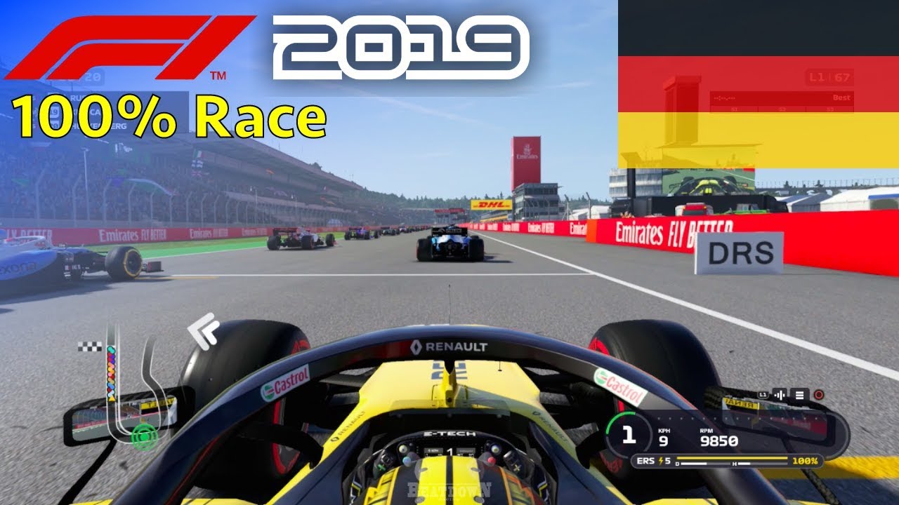 F1 2019 - 100% Race at Hockenheimring in H&uuml;lkenberg's Renault