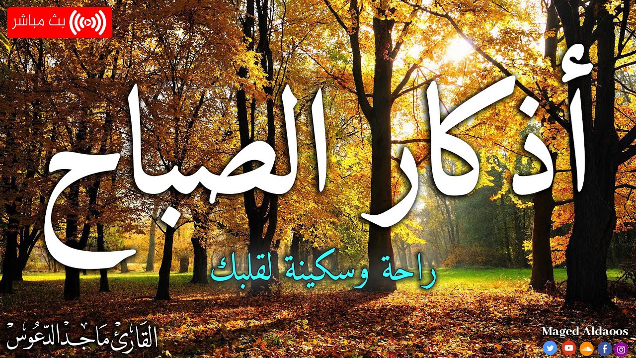 اذكار الصباح بصوت جميل هادئ مريح للقلب 💚 إذا قلته كفاك الله ورزقك من حيث لا تحتسب !!ماجد الدعوس