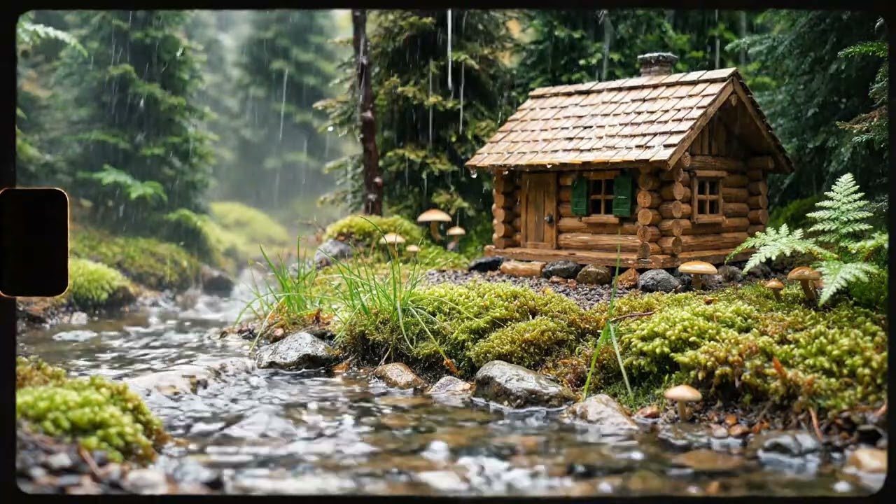 Calming Rain on Village Roofs 🌿 | Relaxing Countryside ASMR for Focus & Meditation
