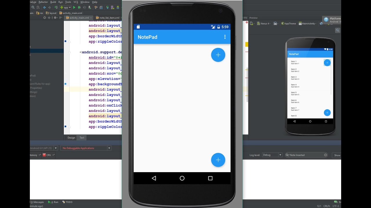 Android Floating Action Button Tutorial