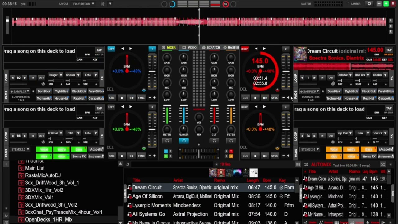 Basic online DJ setup and mixing with VirtualDJ, including a live mix demo.