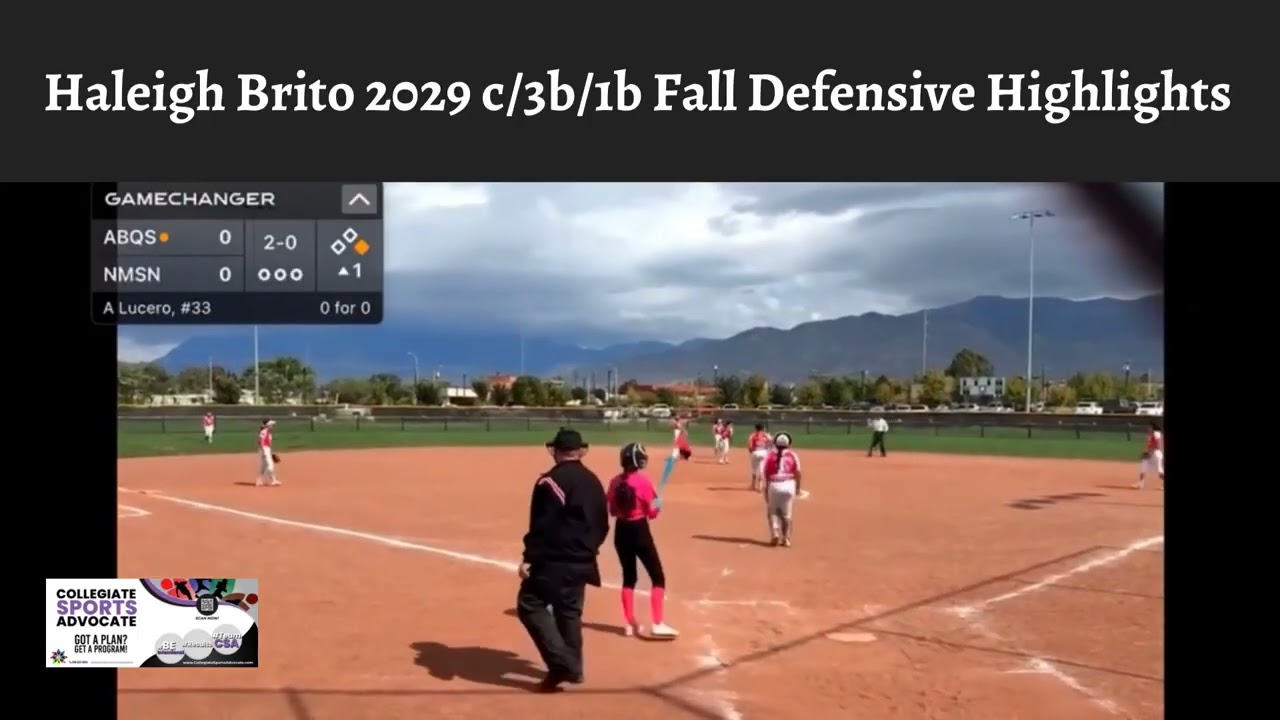 Haleigh Brito 2029 c/3b/1b Fall Defensive Highlights