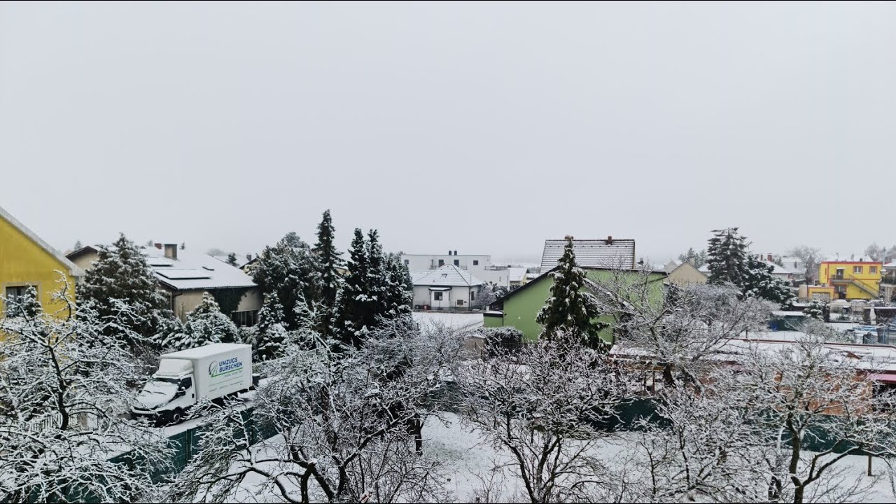 Die schneebedeckte Gerasdorf F&auml;hrenhain
