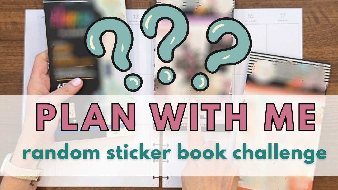 Plan With Me Using 3 Random Sticker Books! Big Vertical Happy Planner Challenge