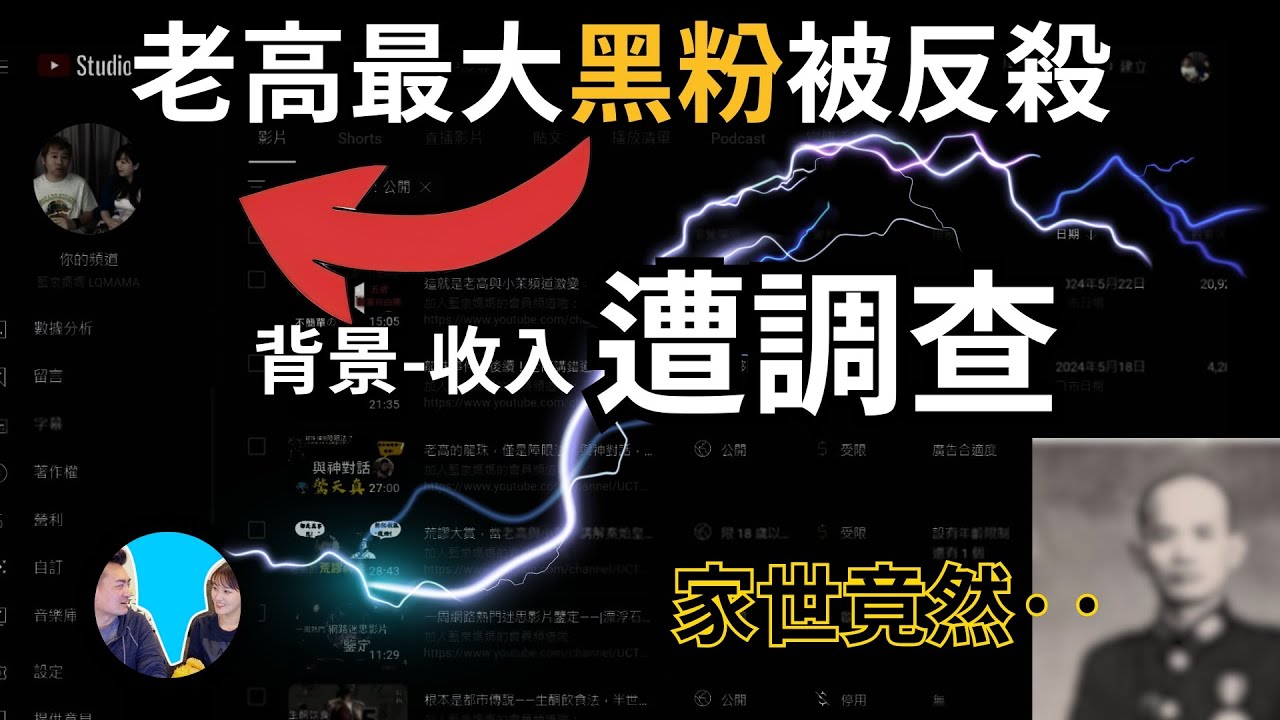 【內幕】完全看懂老高全網最大黑粉，被平台限爆的奇葩頻道，藍泉媽媽，週年Q&A|背景|身世|收入|動機|起源|lqmama|