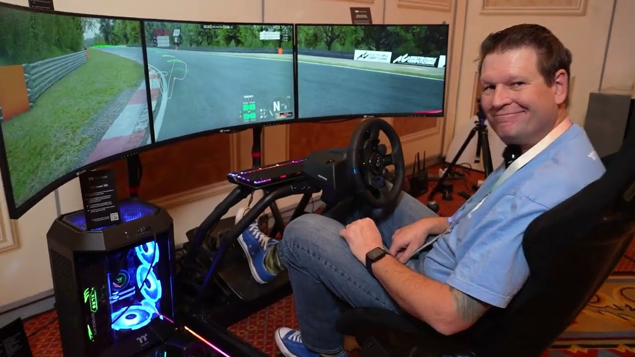 Take a Drive! The GR500 Racing Cockpit from Thermaltake at CES 2024!